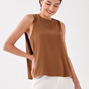 Love Bonito Anitra Drape Tank Top Brown